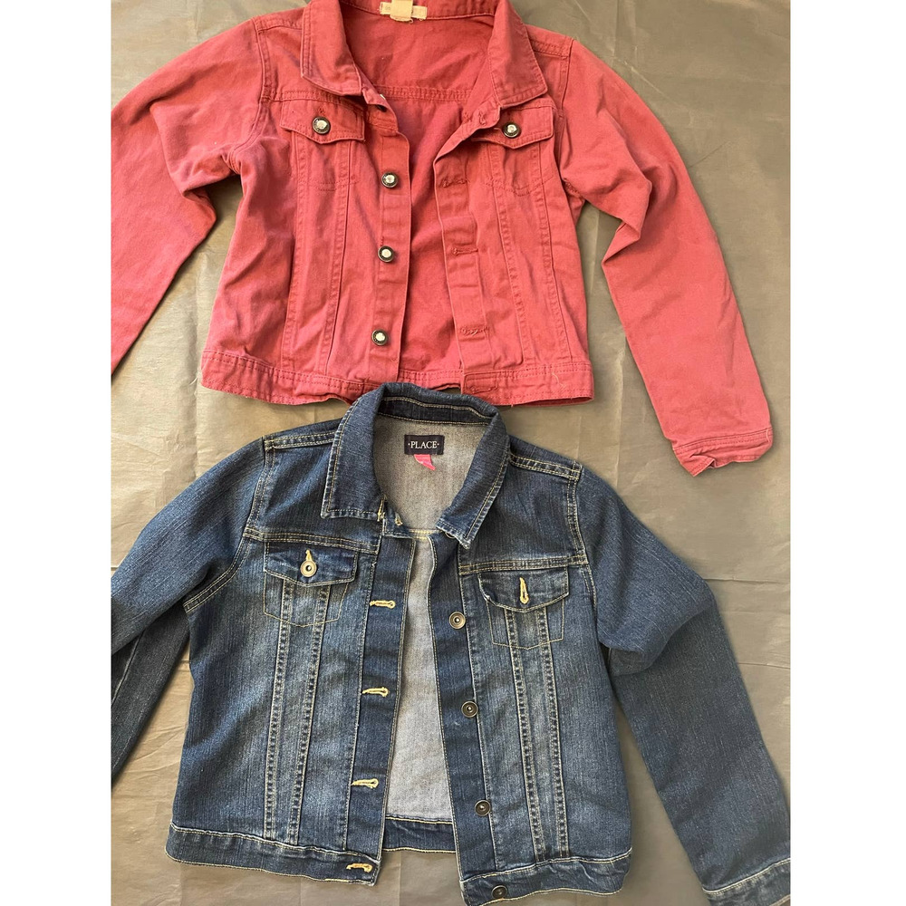 2 Jean jackets girls size 10/12